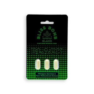 Bliss Bomb Kratom Extract Black Kava Capsules 3ct